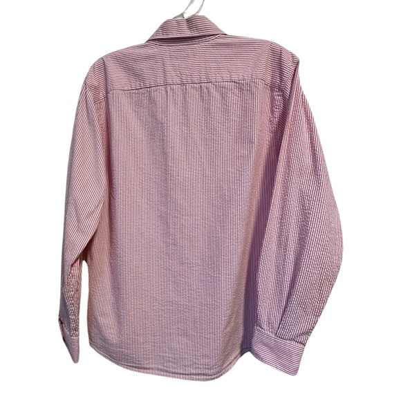 Faconnable Seersucker Shirt, Size M - Picture 2 of 9